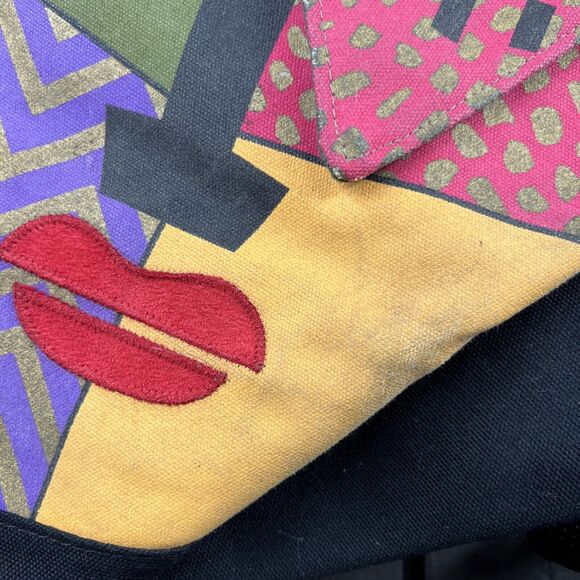 Carson Rogers Carogi Painted Face Backpack Convertible Bag 15"x14" - Picture 3 of 7